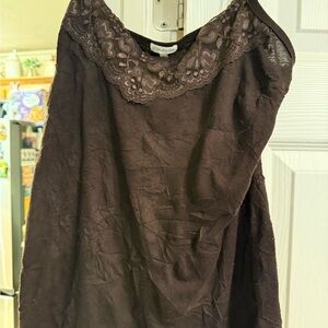 Maurices Chocolate Lace Accent Blouse